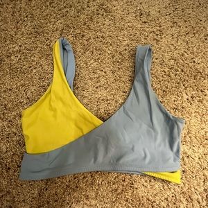 Fabletics Blue and Yellow Bra